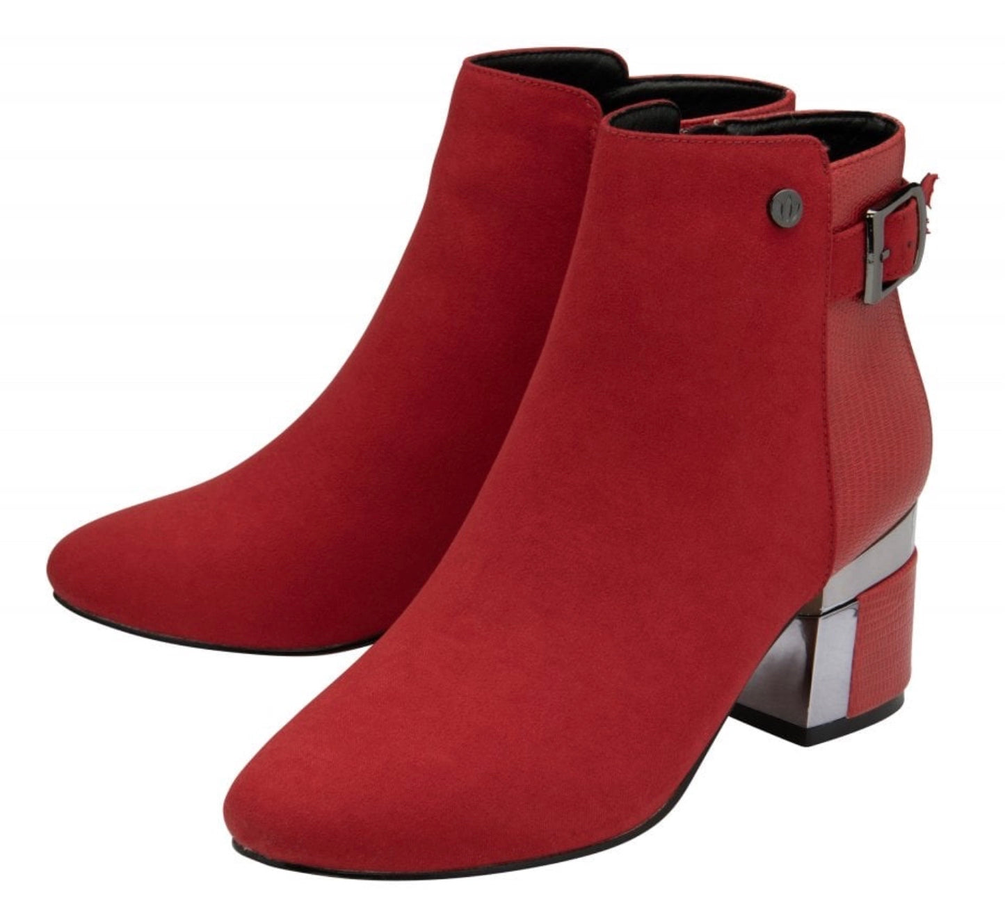 Lotus Andrea Heeled Ankle Boot Red