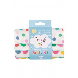 Frugi Spots & Bunting Twin Pack Muslin