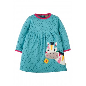 Frugi Aqua Dots Zebra Dress