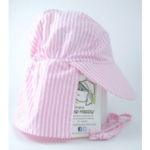 FlapHat Ties UPF50 Pink stripe 