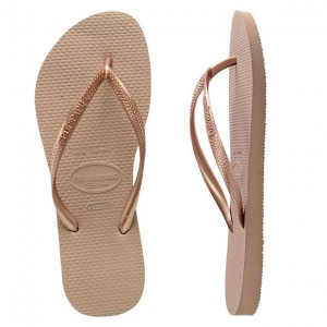 Havaianas plain rose gold slim 