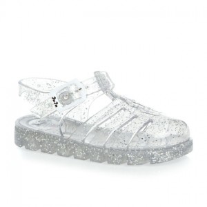 Juju silver glitter jelly shoes