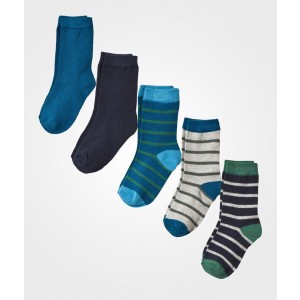 Melton 5 pack light grey melange socks