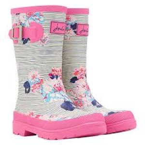 Joules Girls Stripe flower Welly