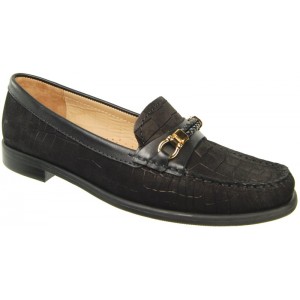 Capollini Bianca Z202 Black Rope Loafer